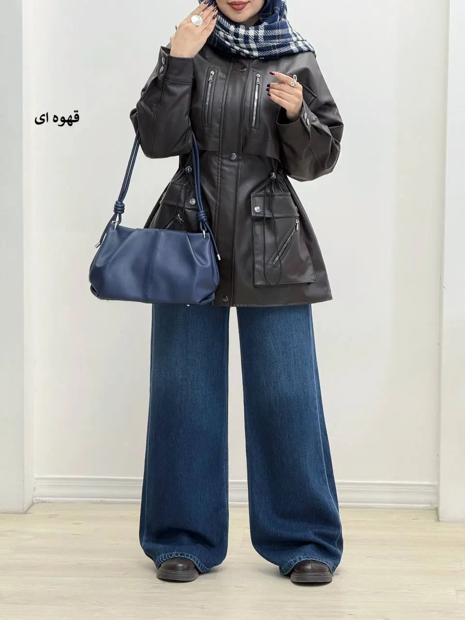 7449-کاپشن چرم الیزابت